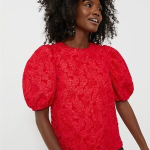 Hyacinth House Red Jacquard Noelle Blouse from Tuckernuck